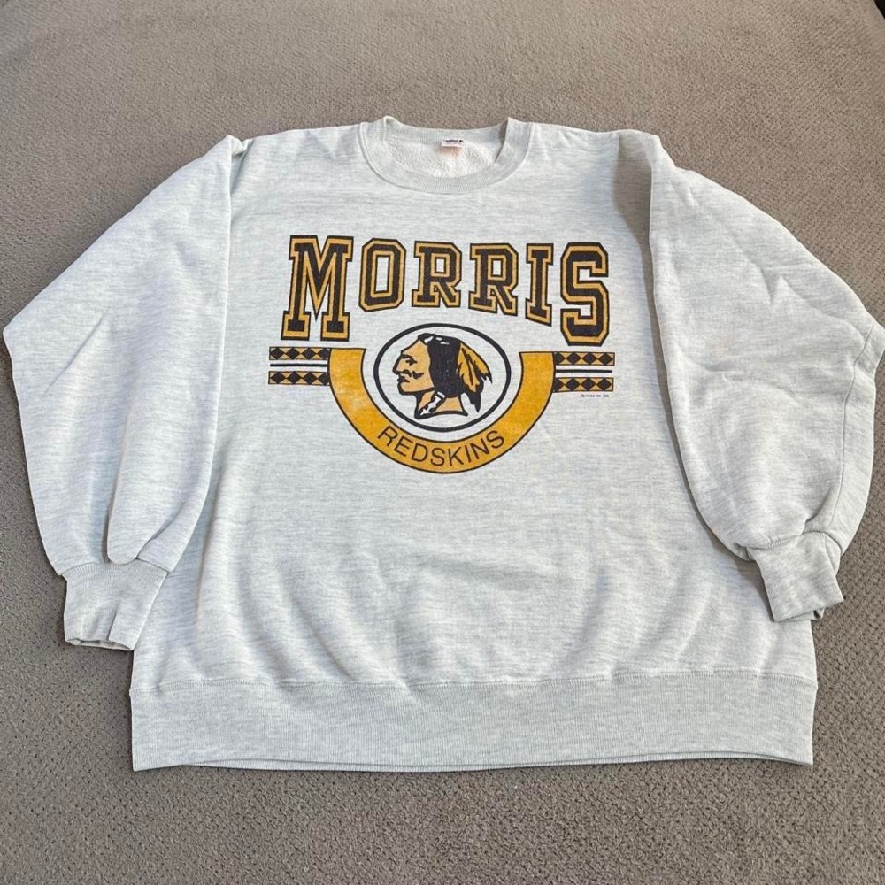 Vintage 1980s morris illinois redskins‎ sweatshirt